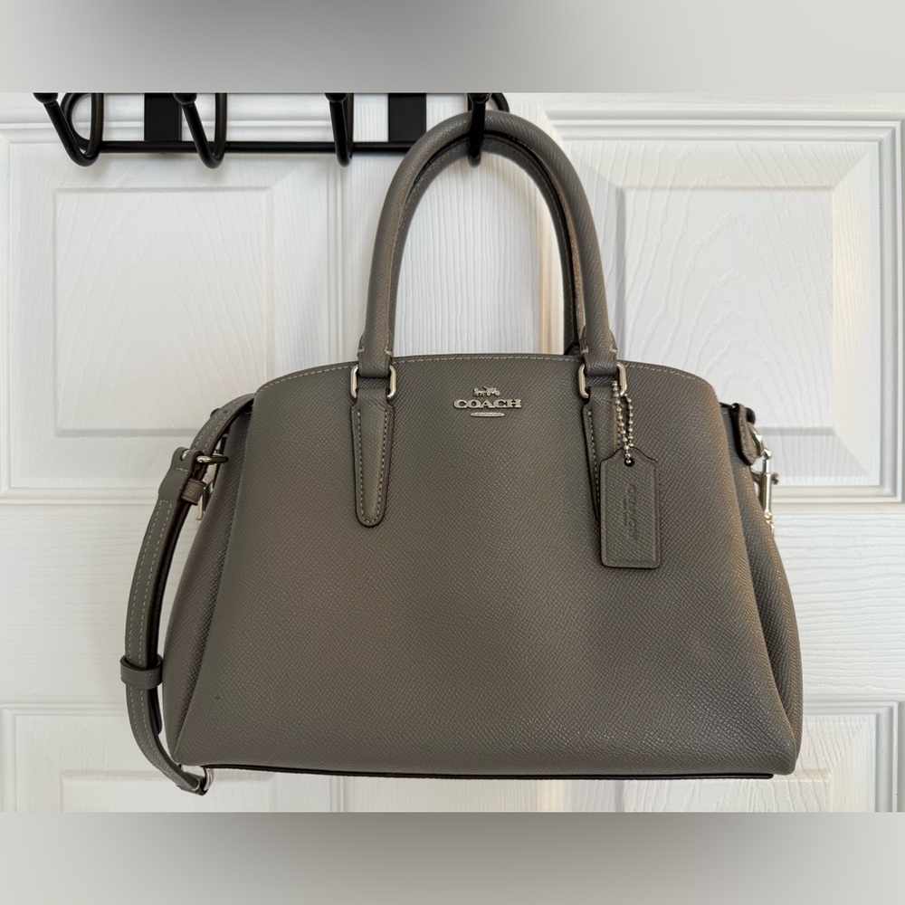 Coach F28977 Mini Sage Carryall Satchel Handbag in gray